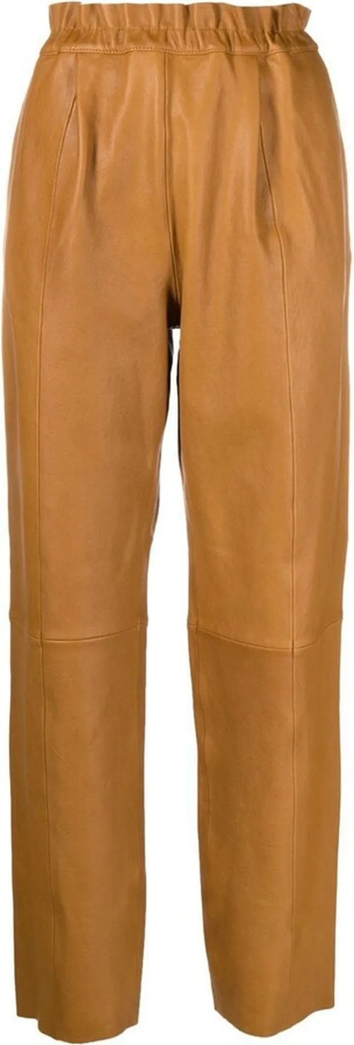 Straight-Leg Leather Trousers
