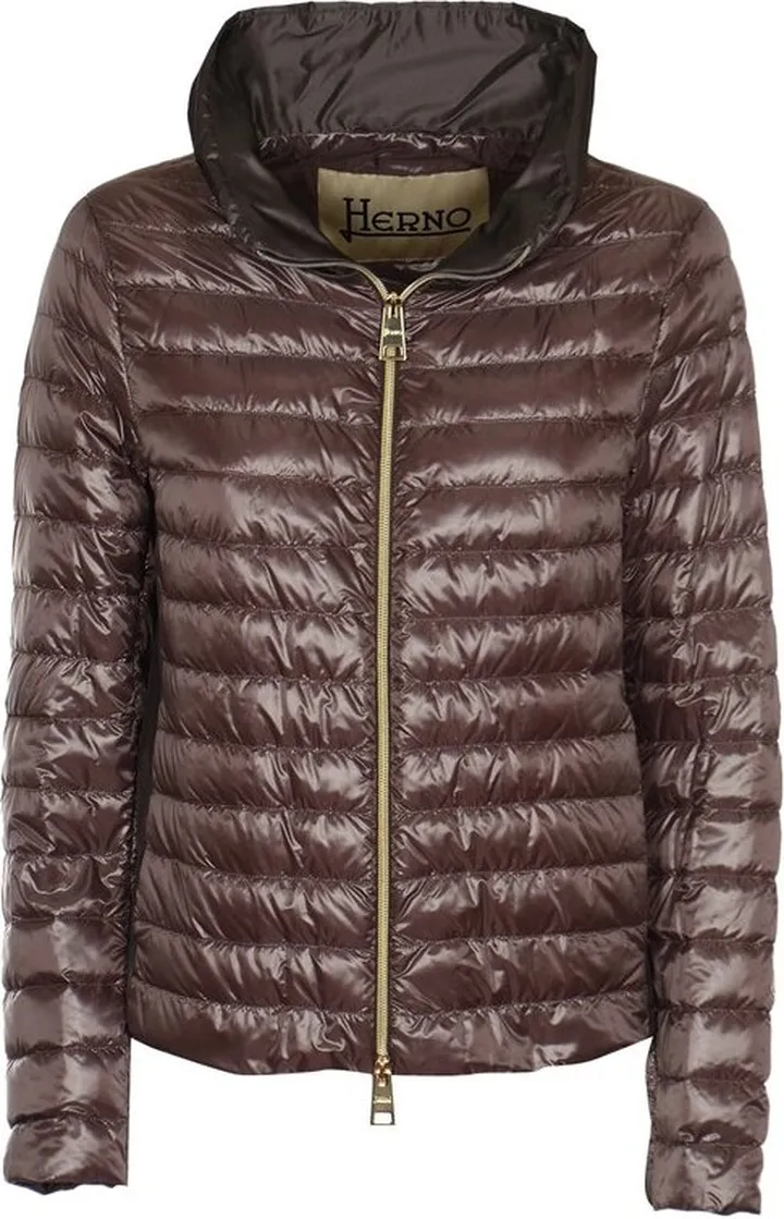 Herno Padded Zip-Up High-Neck Jacket