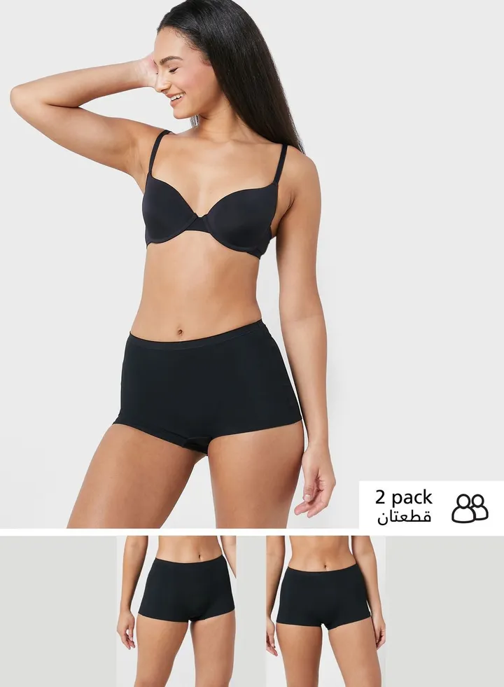 2 Pack Light Control No Vpl Shaping Shorts