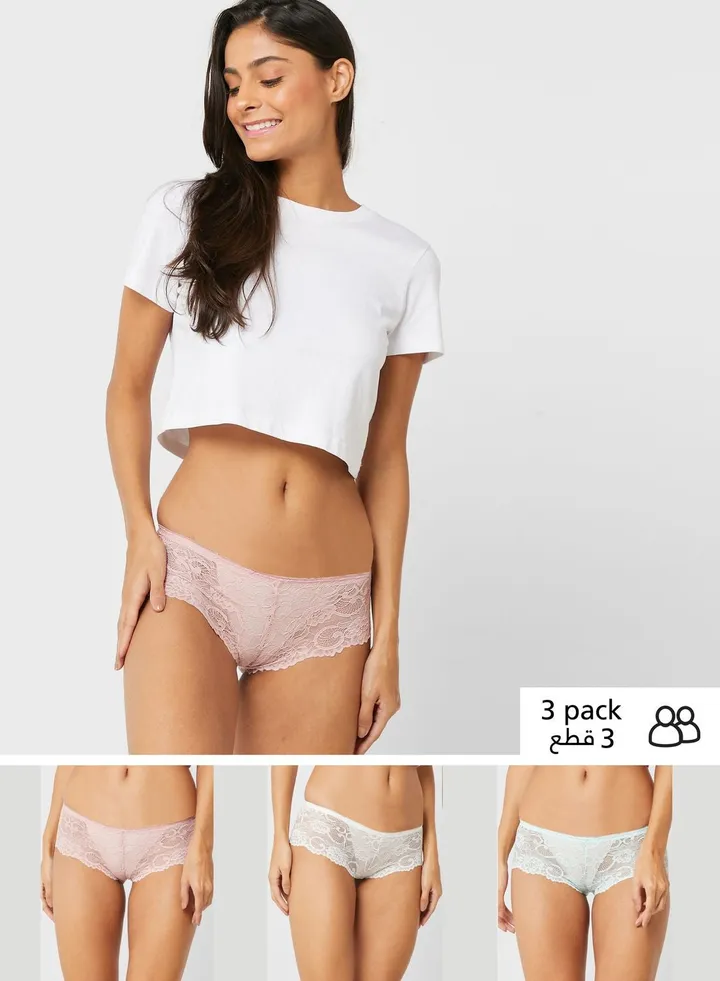 3 Pack Lace Brief