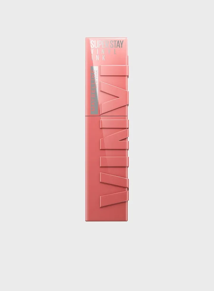 Maybelline New York Super Stay Vinyl Ink Nudes Longwear Transfer Proof Gloss Lipstick, Charmed
