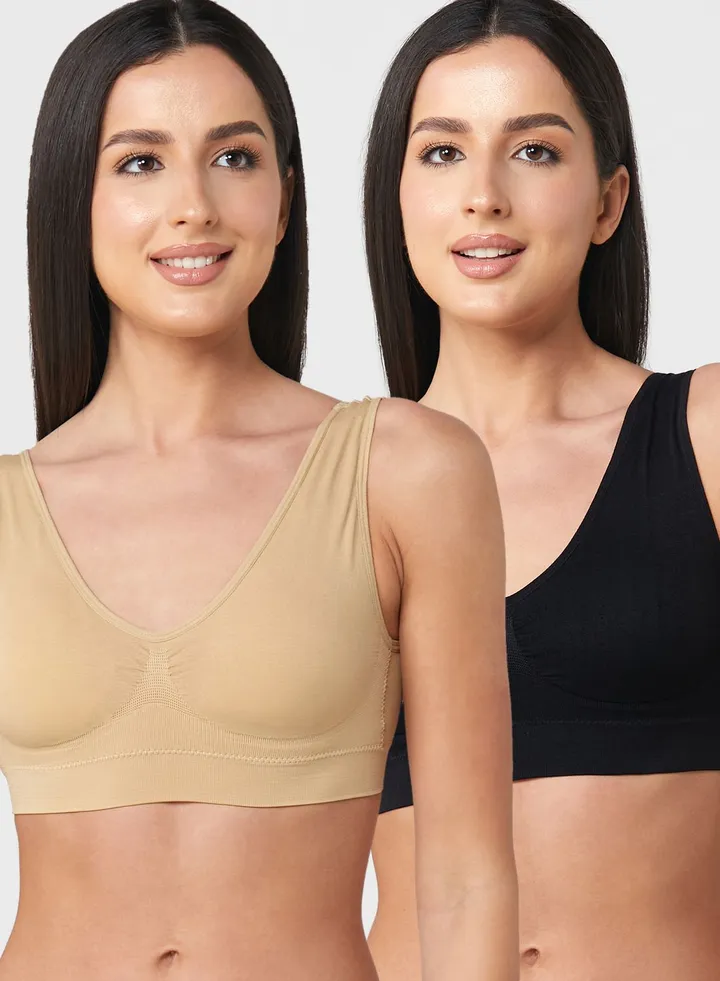 2 Pack Basic Sports Bra