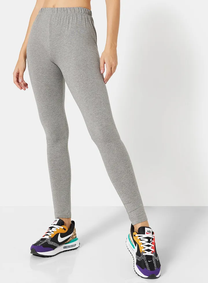 Essential Leggings (Pack of 2) Grey/Black