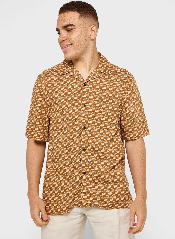 Aop Print Regular Fit Shirt