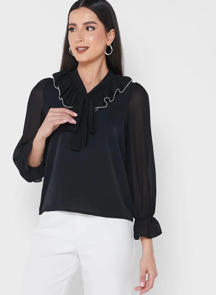 Ruffle Detail Top