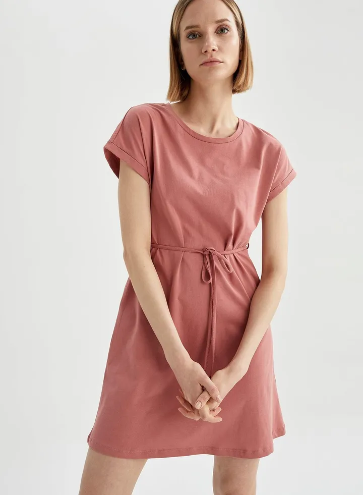Tie Detail Knitted Dress