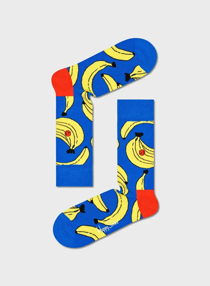 Embroidered Banana Sock