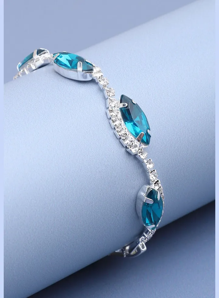 Gold Plated Party Designer Stone Bracelet For Women