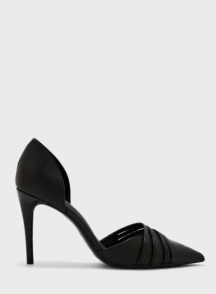 Woolly High Heel Pumps