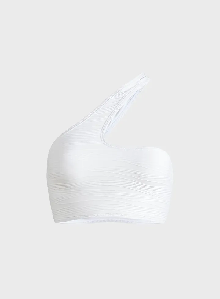 Cut Out Detail One Shoulder Bikini Top