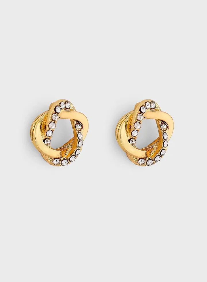 Diamante Spiral Studs