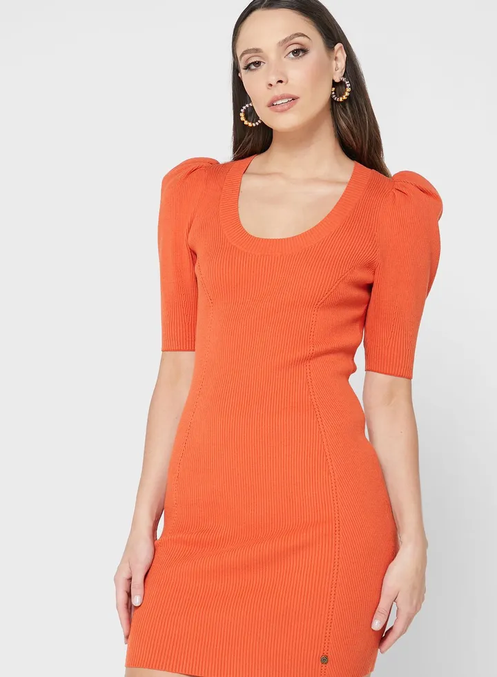 Scoop Neck Bodycon Dress
