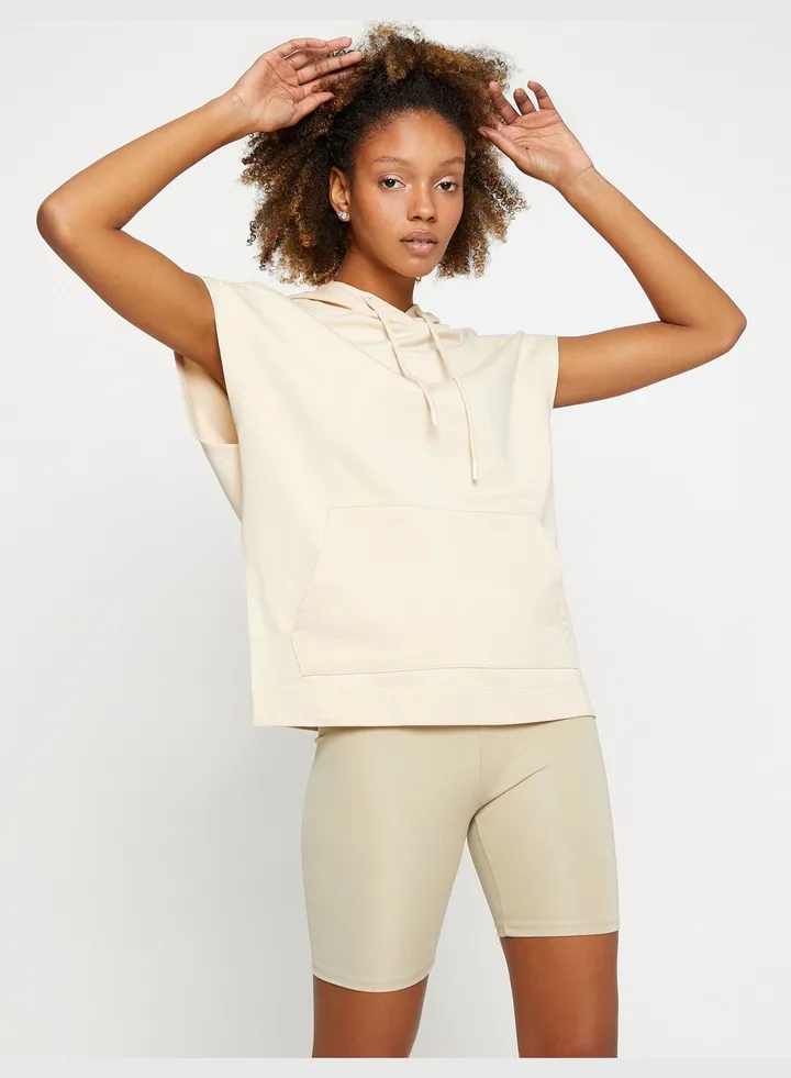 Short Sleeve Hoodie Cotton