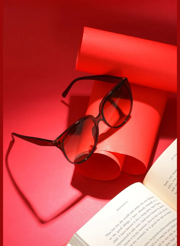 Women Brown Lens Brown Butterfly Sunglasses