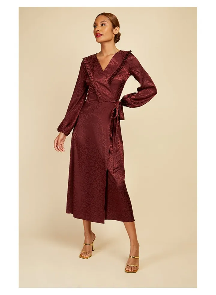 Little Mistress Satin Jacquard Maxi