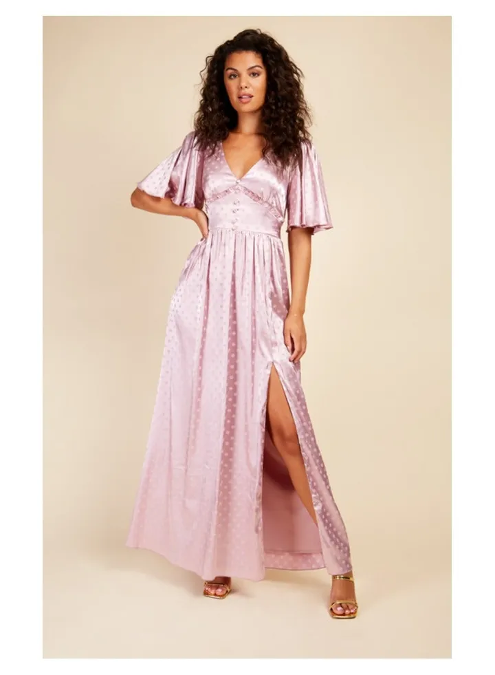 Little Mistress Blush Spot Maxi Dress