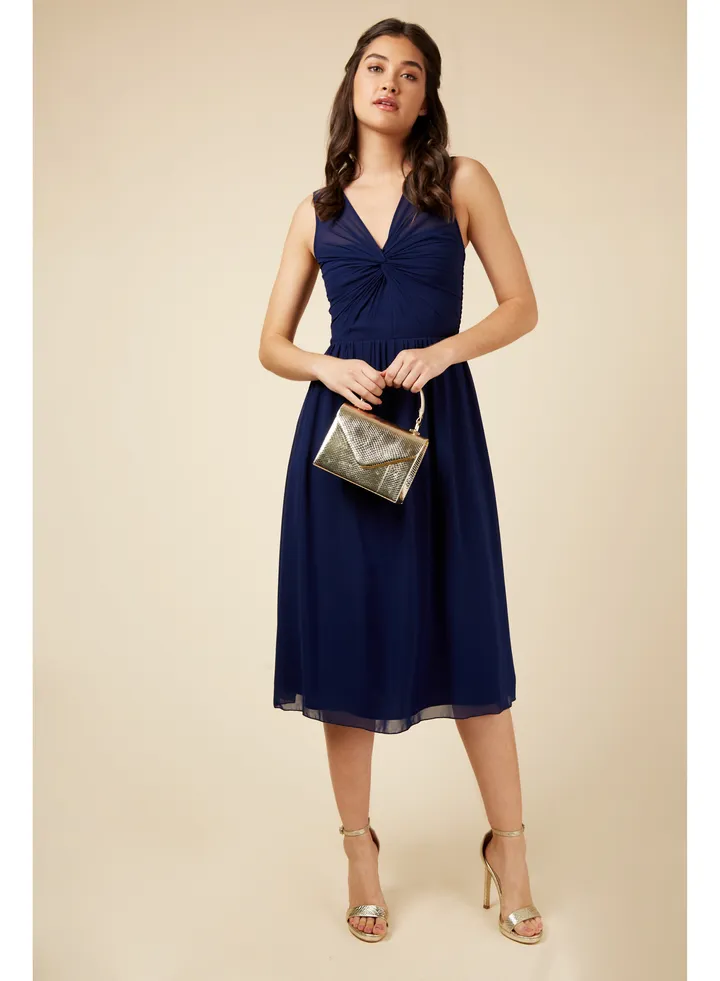 Little Mistress Navy Bridesmaid Dress