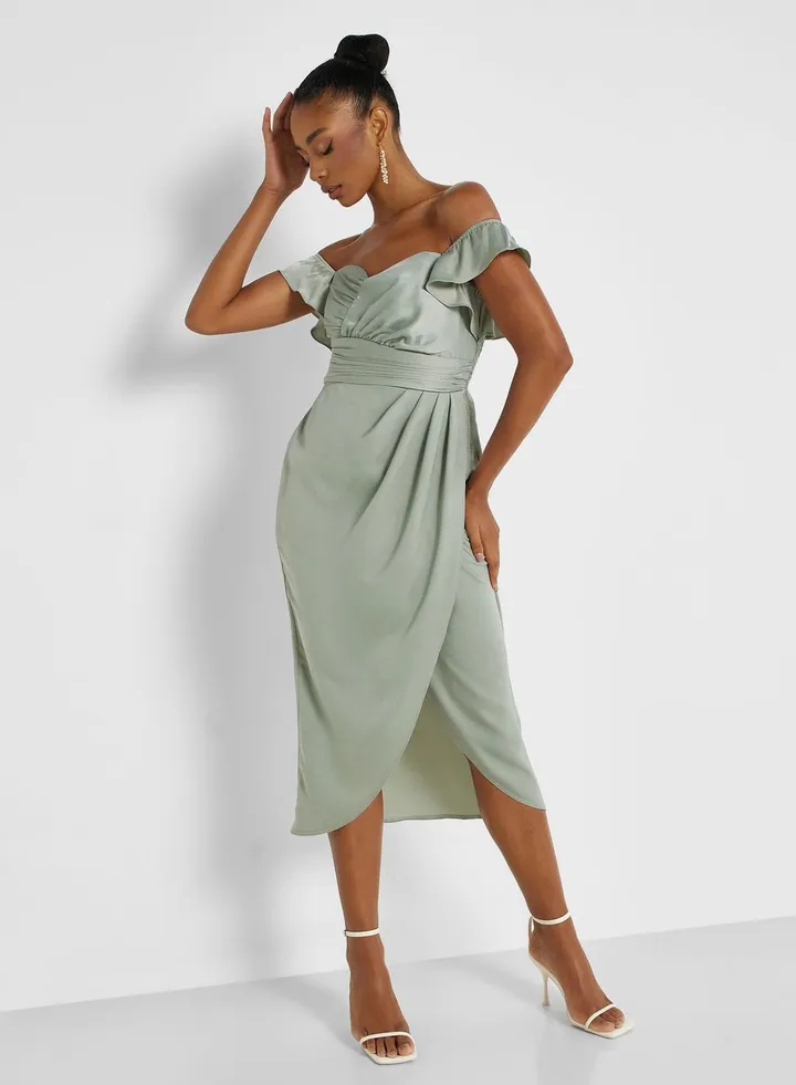 Bardot Wrap Dress