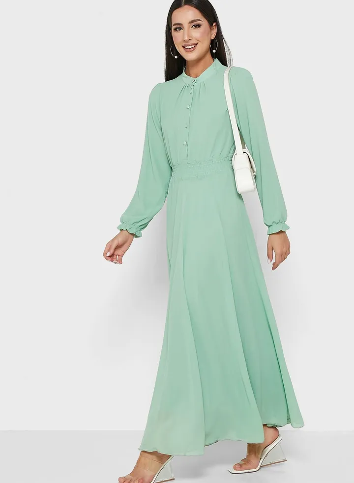 Shirred Waist Dress