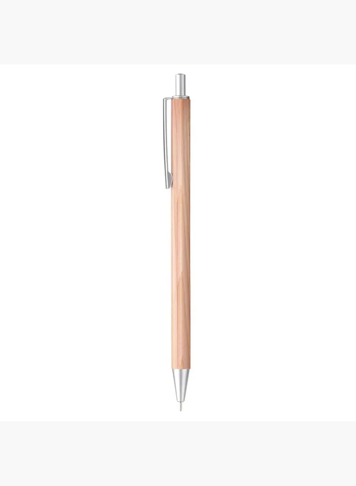 Wooden Shaft Hexagonal Ballpoint Pen, 0.5 mm