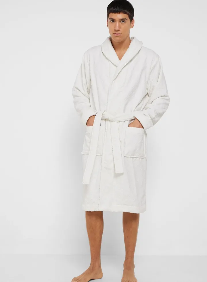 Monogram Print Bathrobe