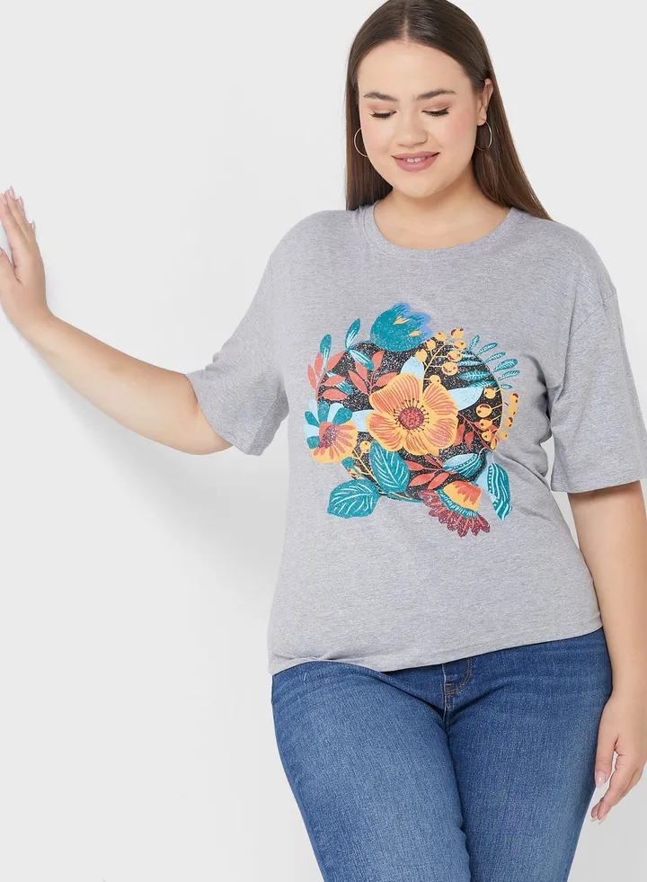 Graphic Melange T-Shirt