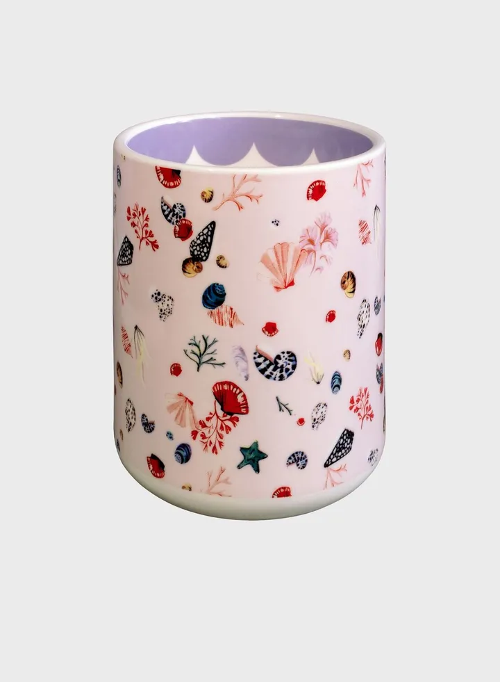 Shell Print Ceramic Pen Pot
