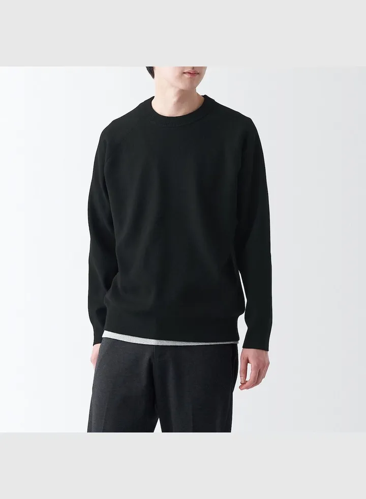Washable Milano Ribbed Crew Neck Wide Sweater