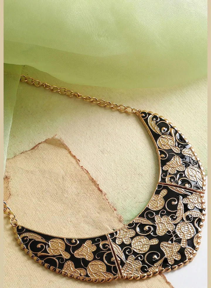Gold Plated Party Designer Stone Necklace For Women