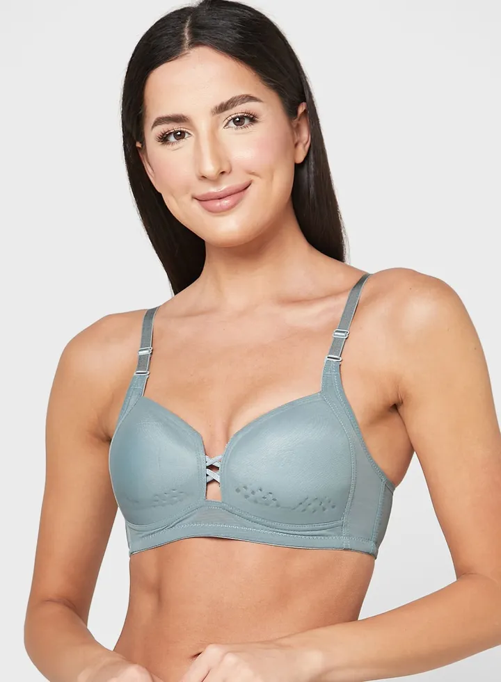 Criss Cross Detail T-Shirt Bra