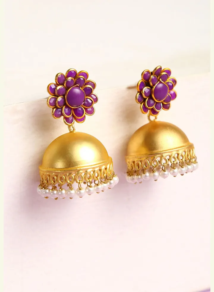 Gold-Plated Dome Jhumkas