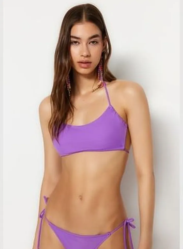 Purple Strapless Bikini Top TBESS23BU00365