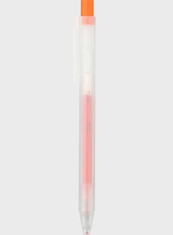 Smooth Gel Ink Ballpoint Pen Knock Type 0.5 Orange