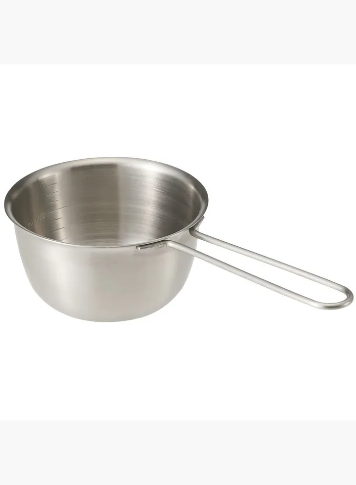Stainless Steel Measuring Cup, W 9 x D 5 x H 18 cm, 200 ml, Silver