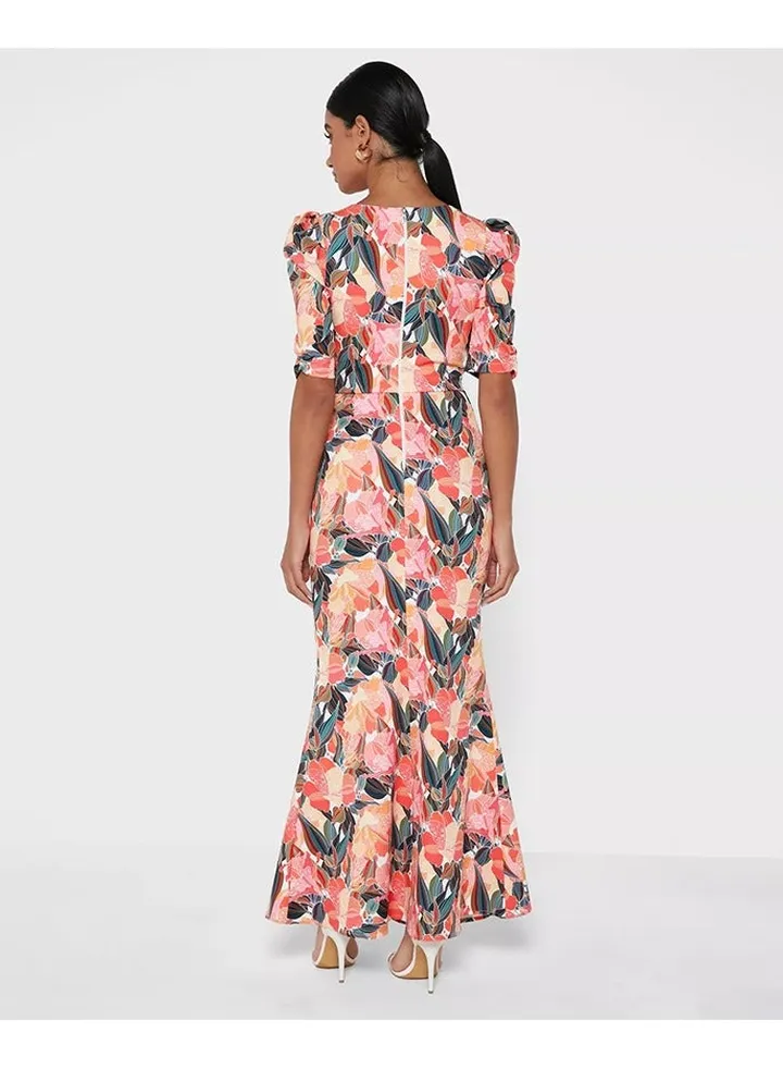 Little Mistress Floral Plunge Maxi