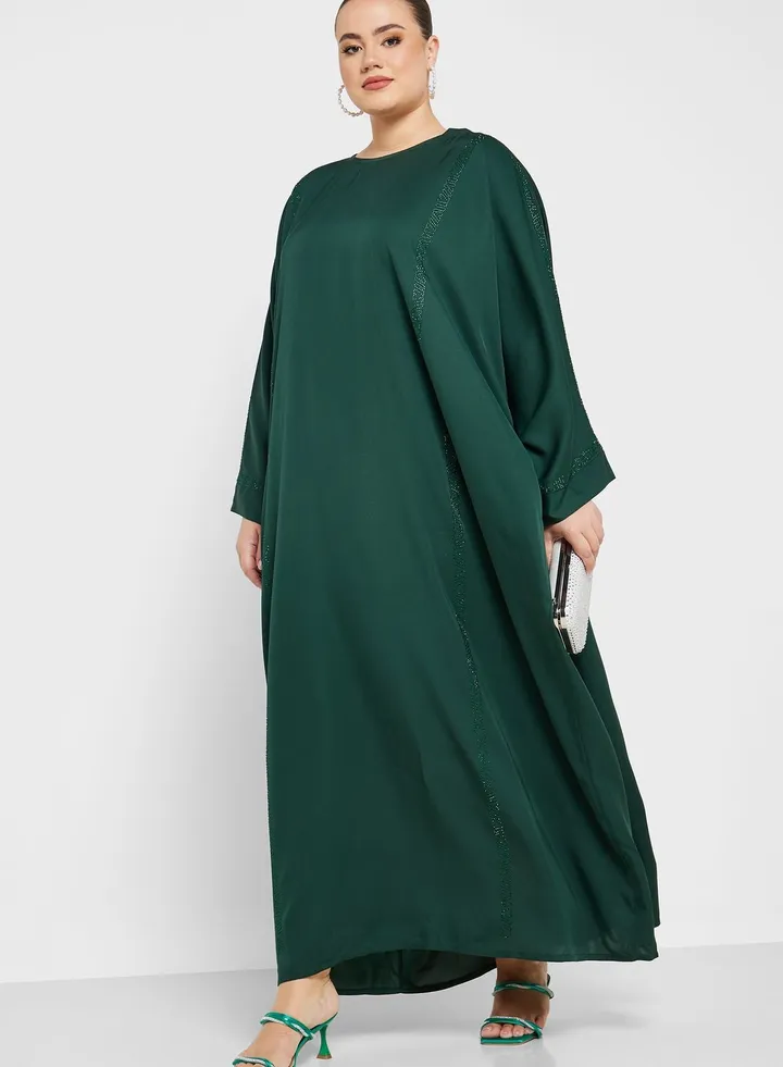 Embellished Trim Detail Abaya