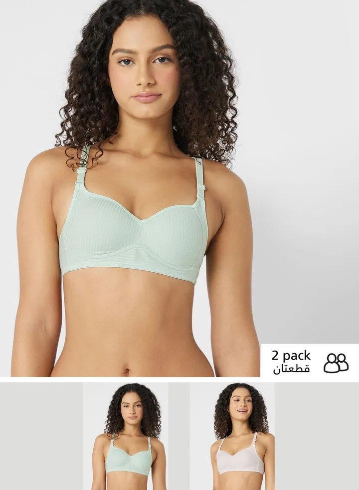 2 Pack Soft T-Shirt Bra