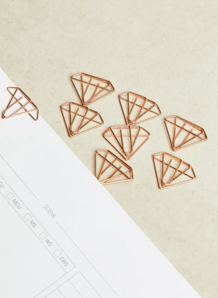 8 Piece Diamond Shaped Paper Clips