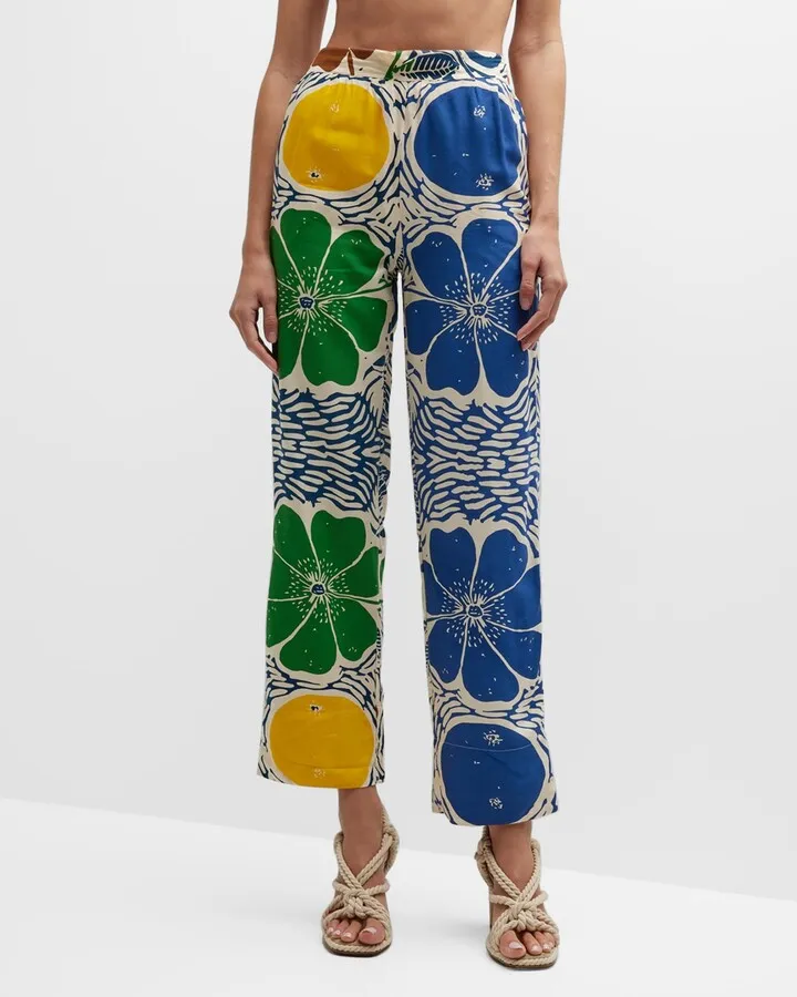 Lou Etched Flower Pants