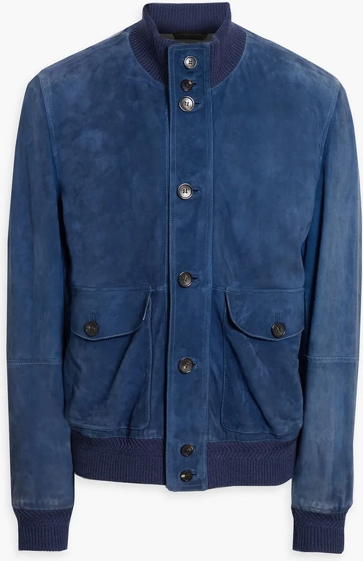 Suede bomber jacket