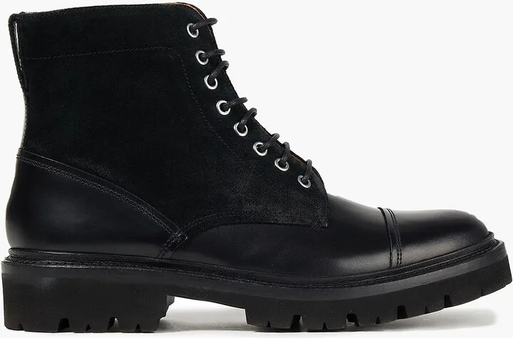 Meg leather and suede combat boots