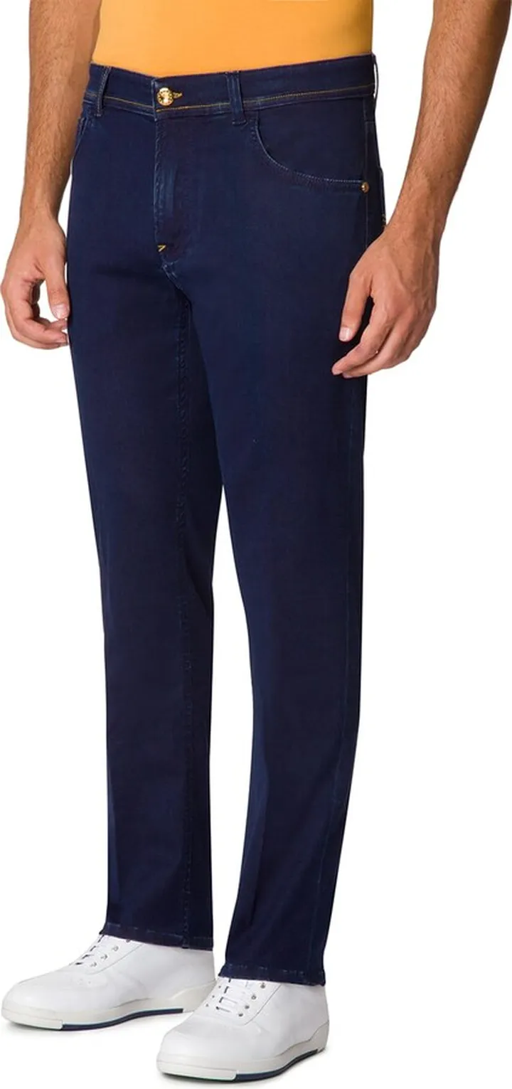 Men's Dark-Wash Straight-Leg Jeans