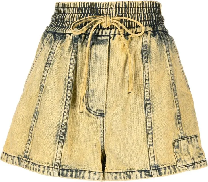 Bleached Denim Shorts