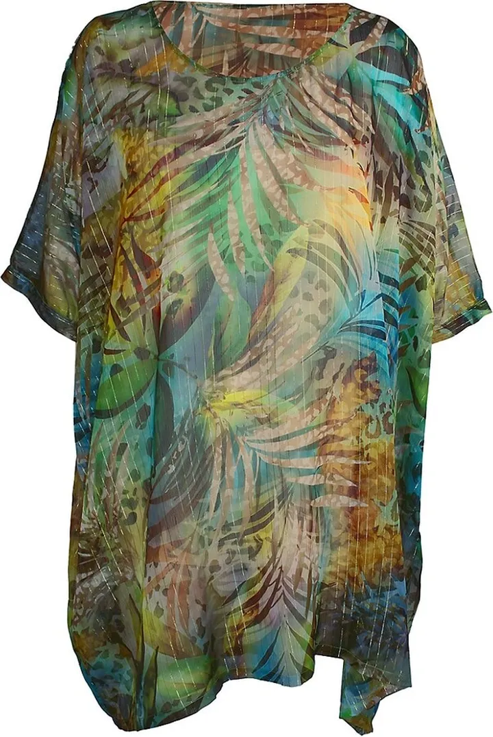 Cameroon Elsa Tropical Leopard Chiffon Tunic
