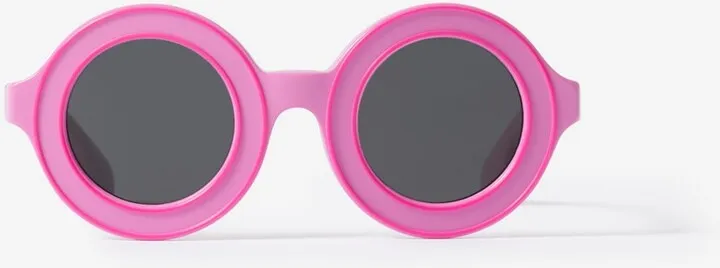 Burberry Logo Detail Round Frame Sunglasses