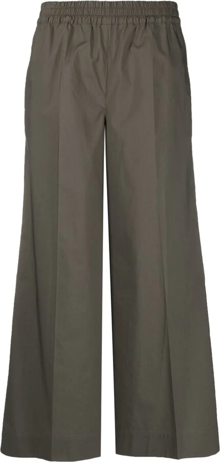 Wide-Leg Cropped Trousers