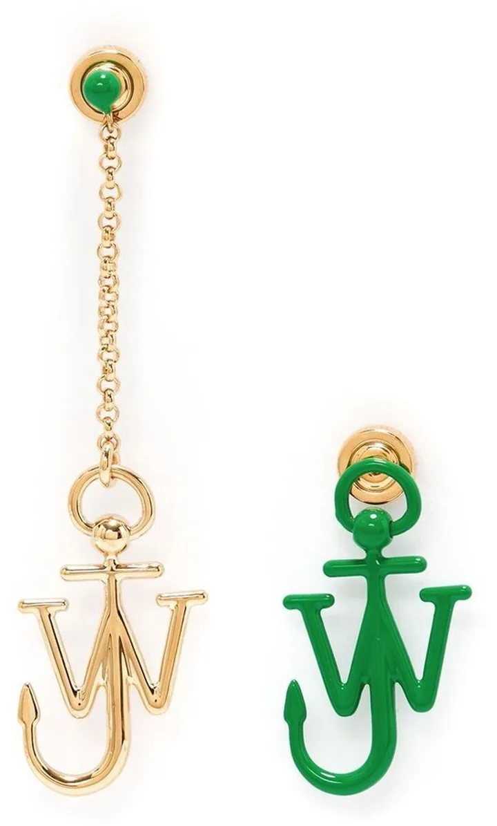 Anchor asymmetric earrings