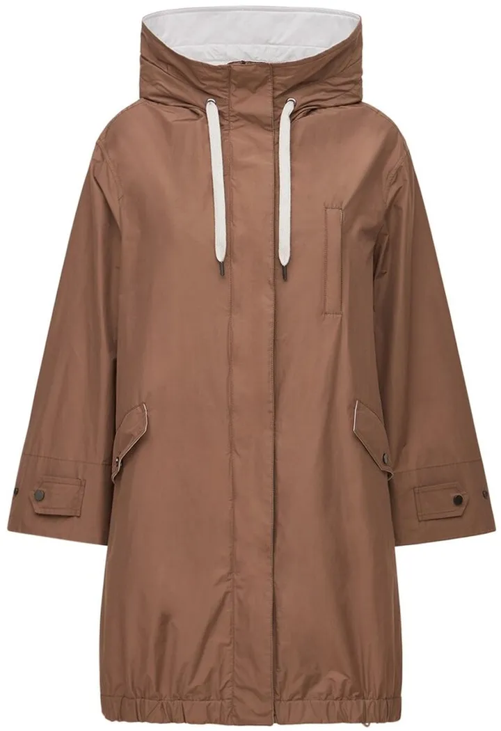 Water-resistant taffeta parka