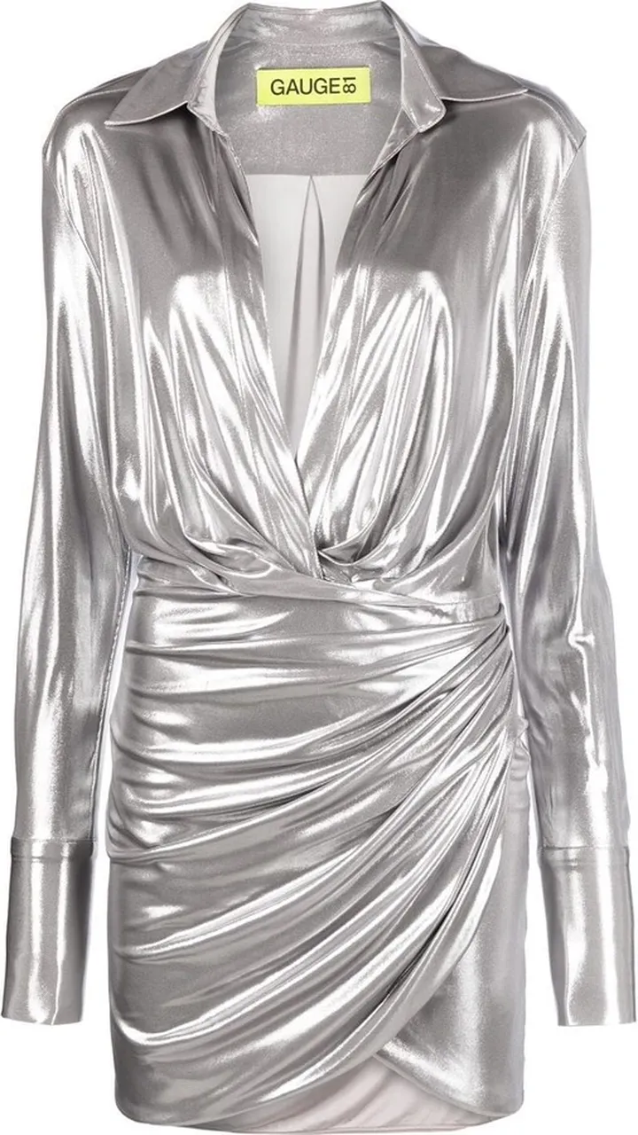Naha high-shine mini dress