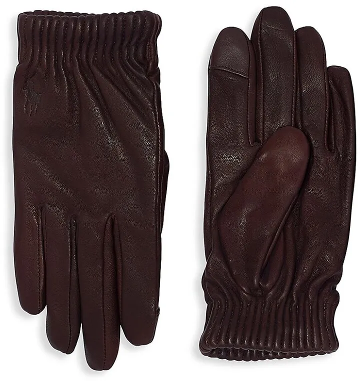 Elastic Wrist Leather Touch Gloves